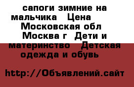 сапоги зимние на мальчика › Цена ­ 800 - Московская обл., Москва г. Дети и материнство » Детская одежда и обувь   